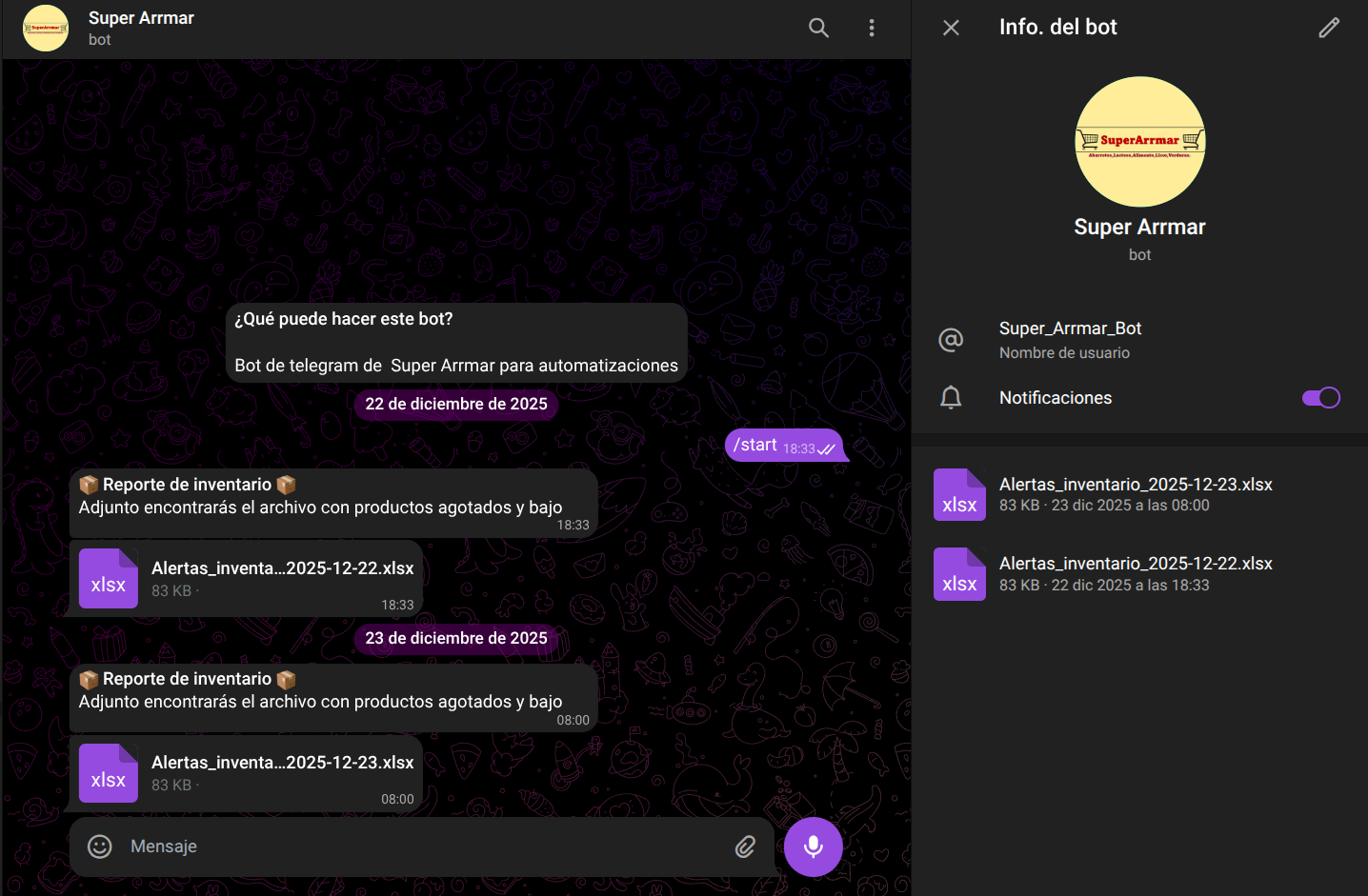 Automatización de stock