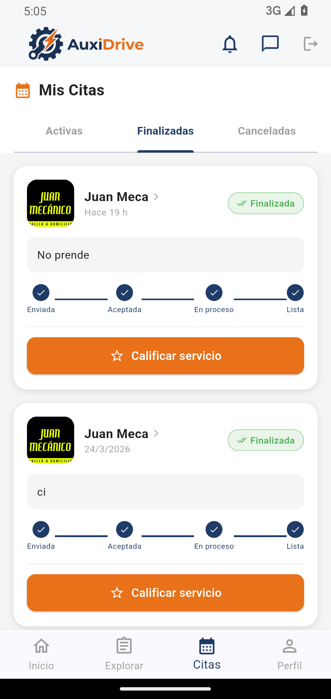 AuxiDrive - Gestión de citas